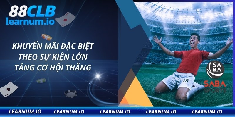 Khuyến mãi đặc biệt theo sự kiện lớn tăng cơ hội thắng